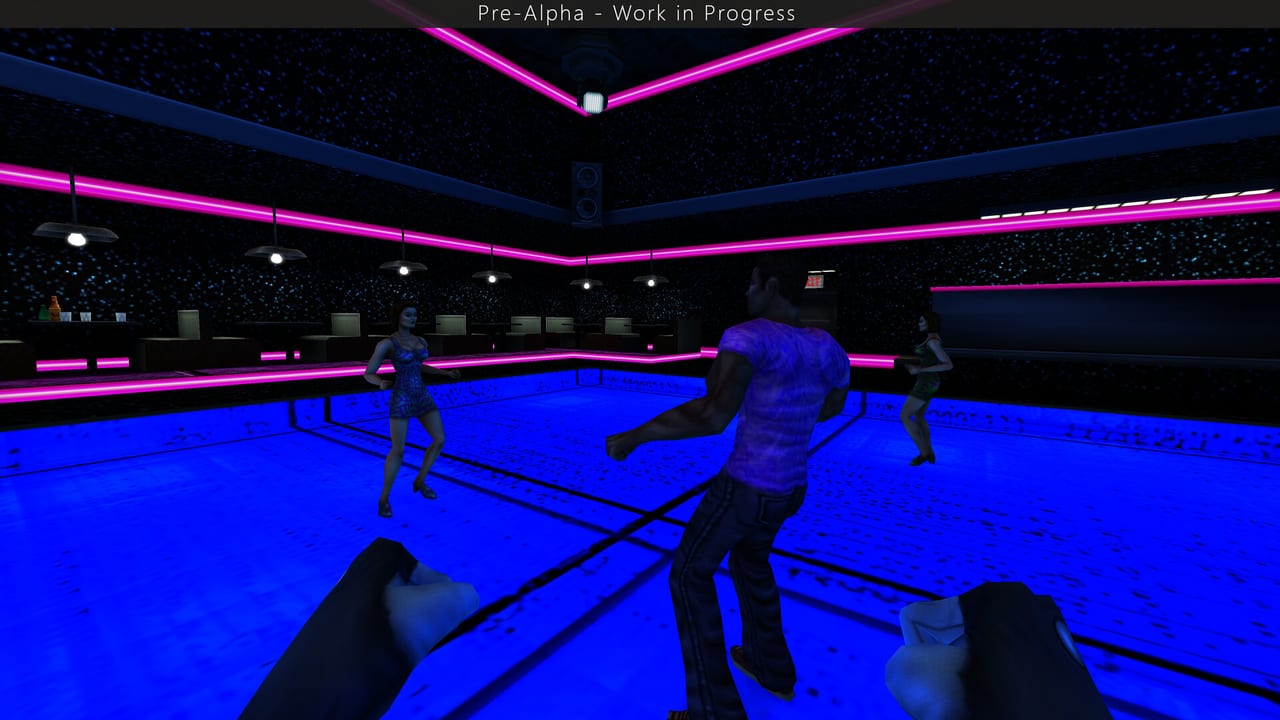 Neon club interior from Wages of SiN in SiN Reloaded